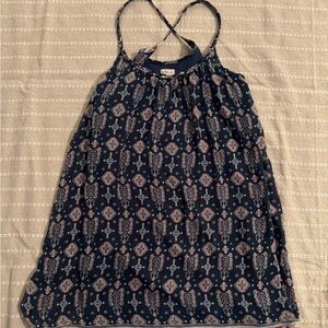 Hollister Dark Blue Patterned Hollister sundress size extra small